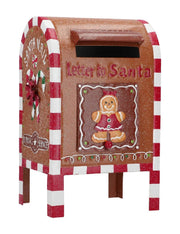 Addobbo Di Natale Cassetta Postale Omino Pan Di Zenzero 34cm