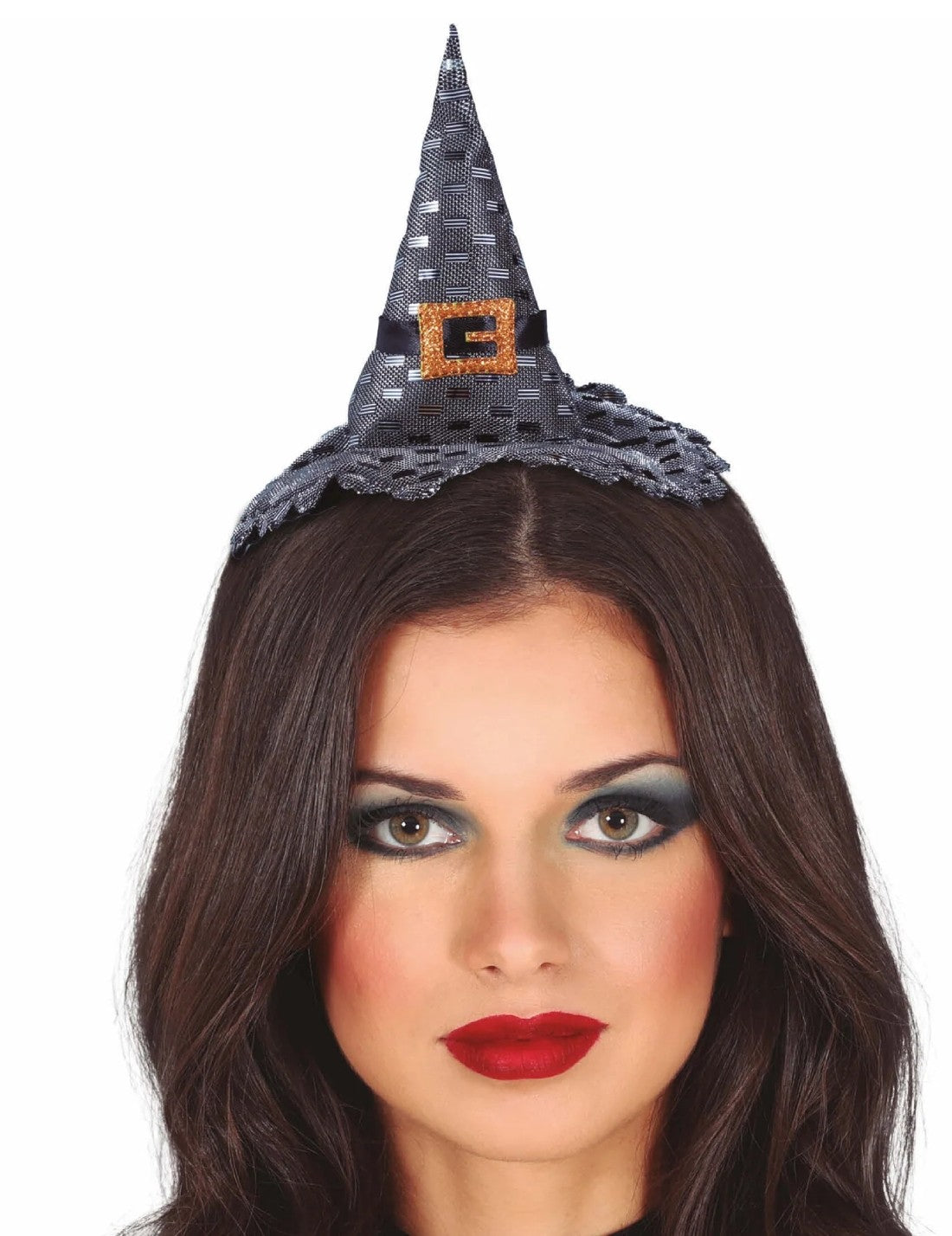 Cerchietto Halloween Cappello Strega Grigio