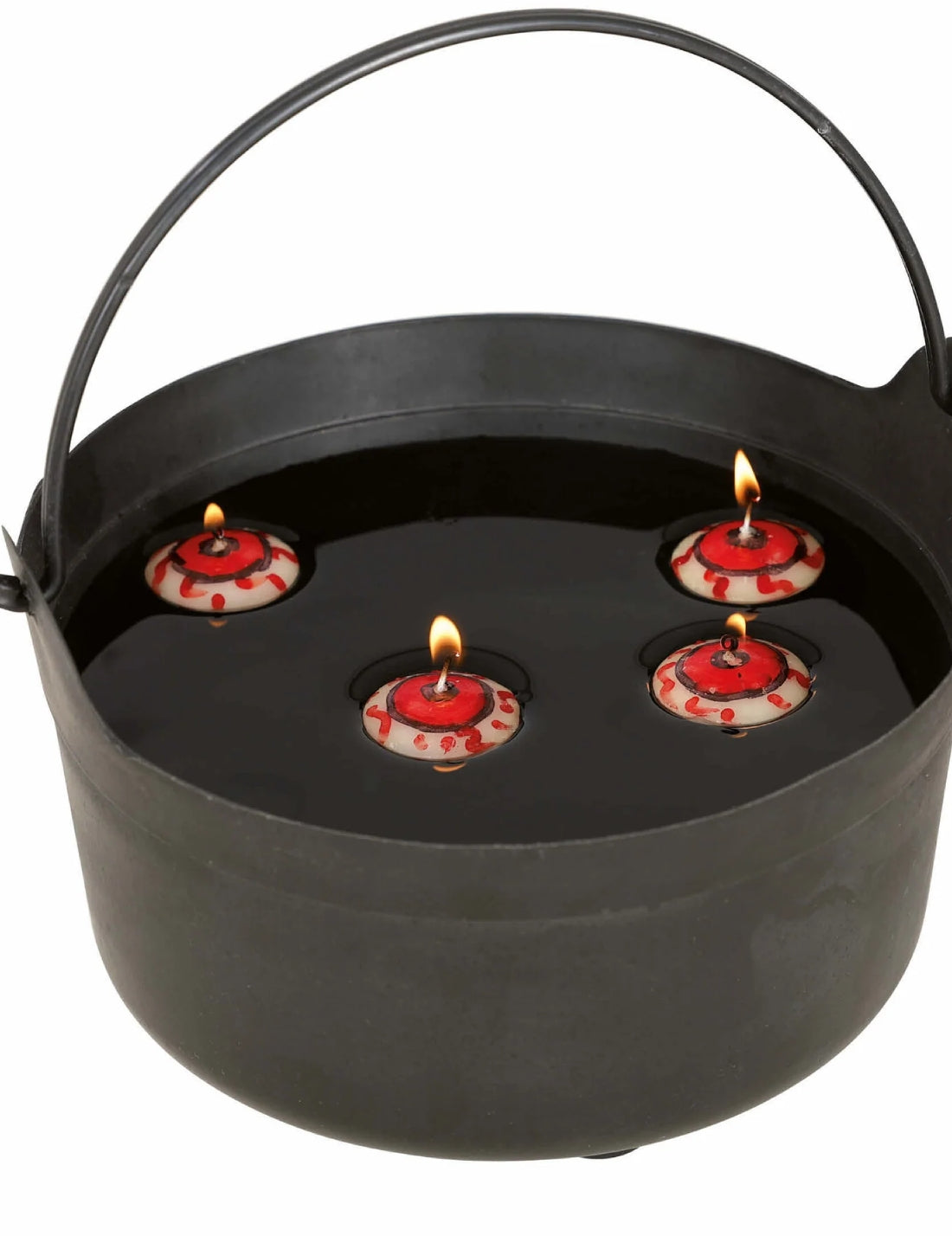 Decorazione Di Halloween Set 4 Candele Occhio Galleggiante