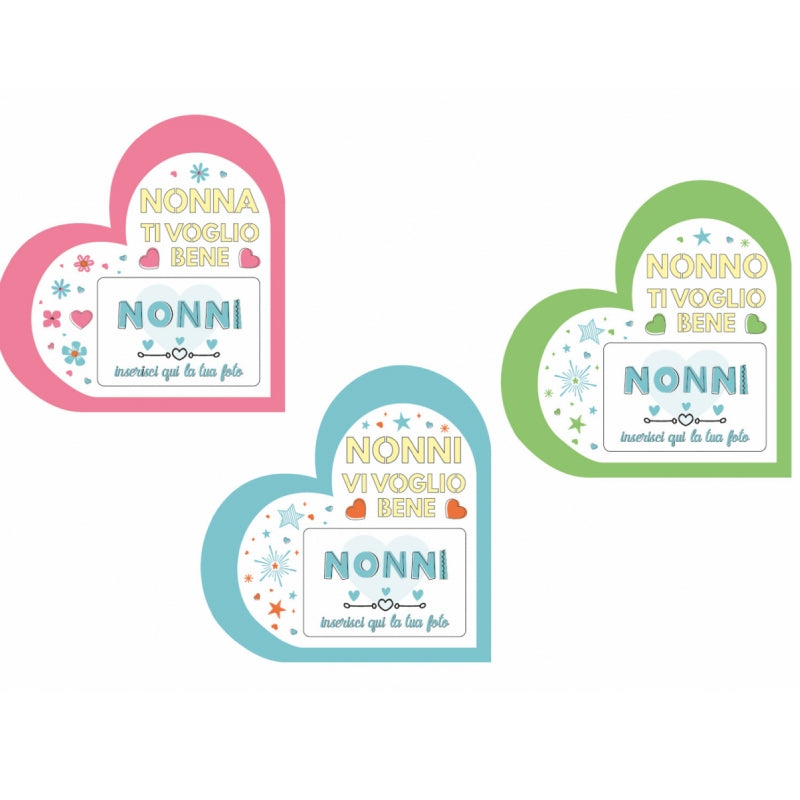 Portafoto Cuore Festa Dei Nonni Assortito Con Dedica