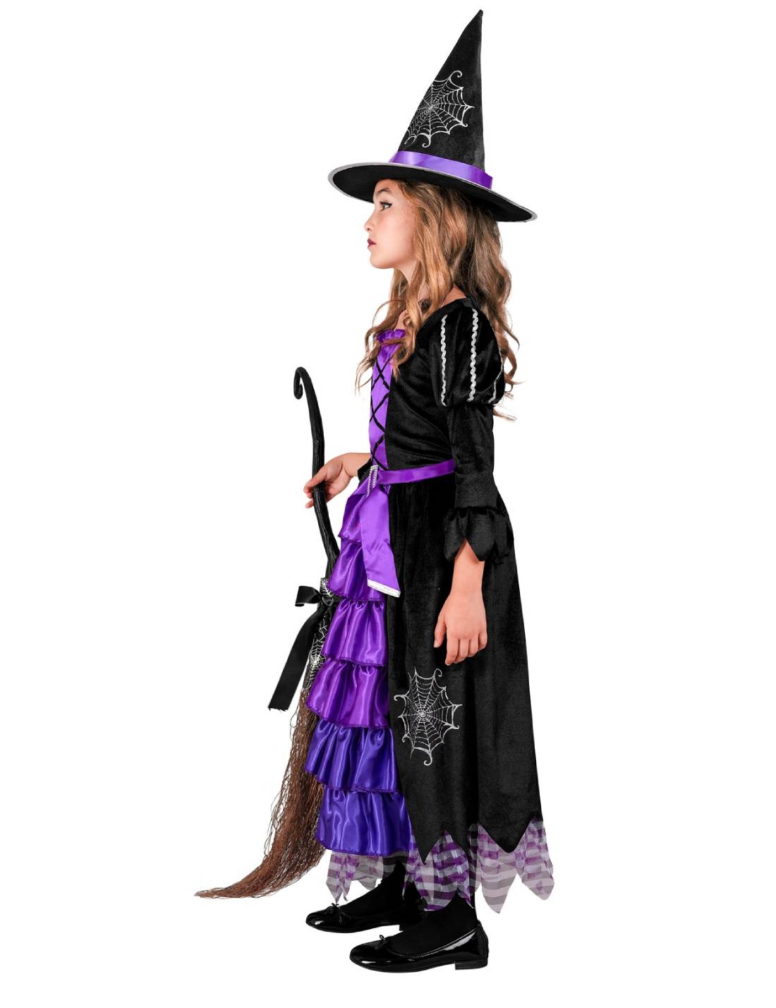Costume Di Halloween Bambina Vestito Strega Viola