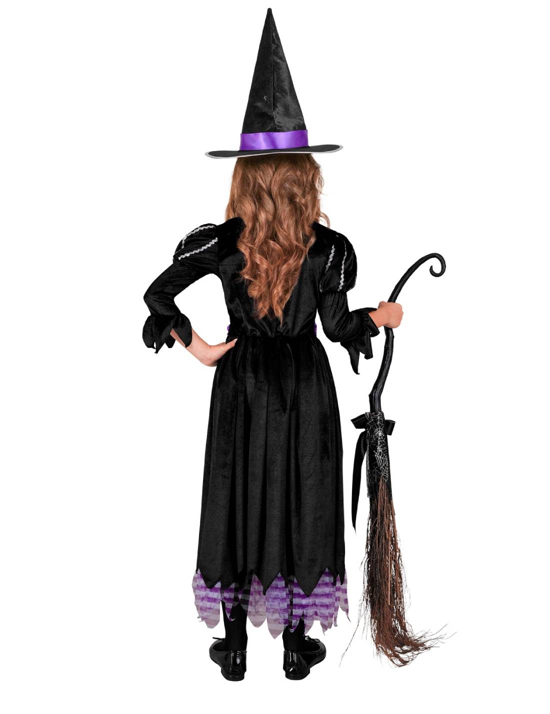 Costume Di Halloween Bambina Vestito Strega Viola