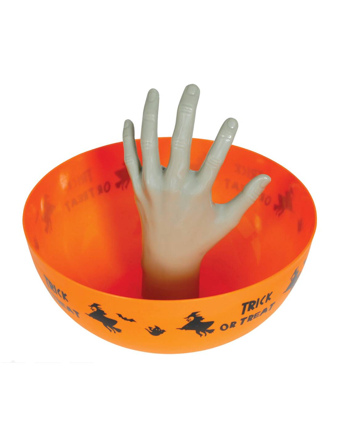 Ciotola Di Halloween In Plastica Con Mano 25cm