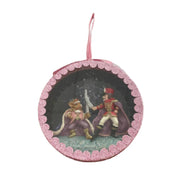 Addobbo Albero Natale Scenario Babbo Natale Con Bastone 10CM