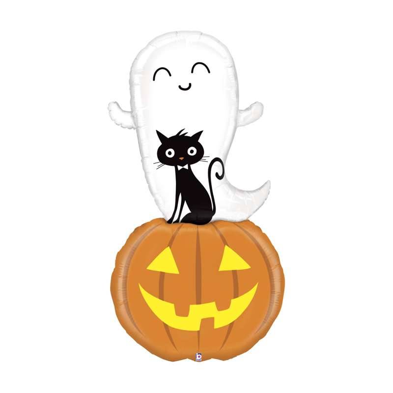 Palloncino ad Elio Zucca e Fantasma 60" Halloween