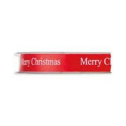 Nastro In Raso con scritta "Merry Christmas" 25mmx45m