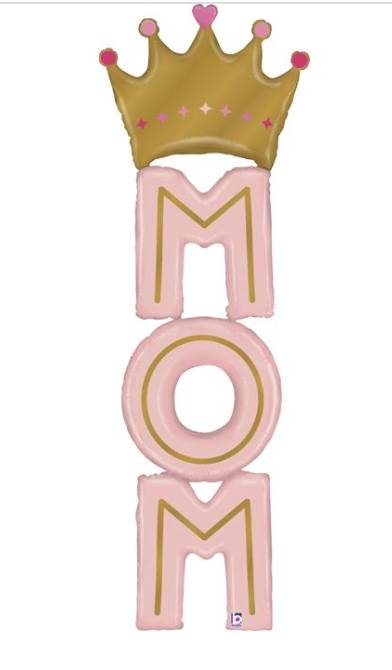 Palloncino Metalfoil Rosa "Mom" 72" 183cm