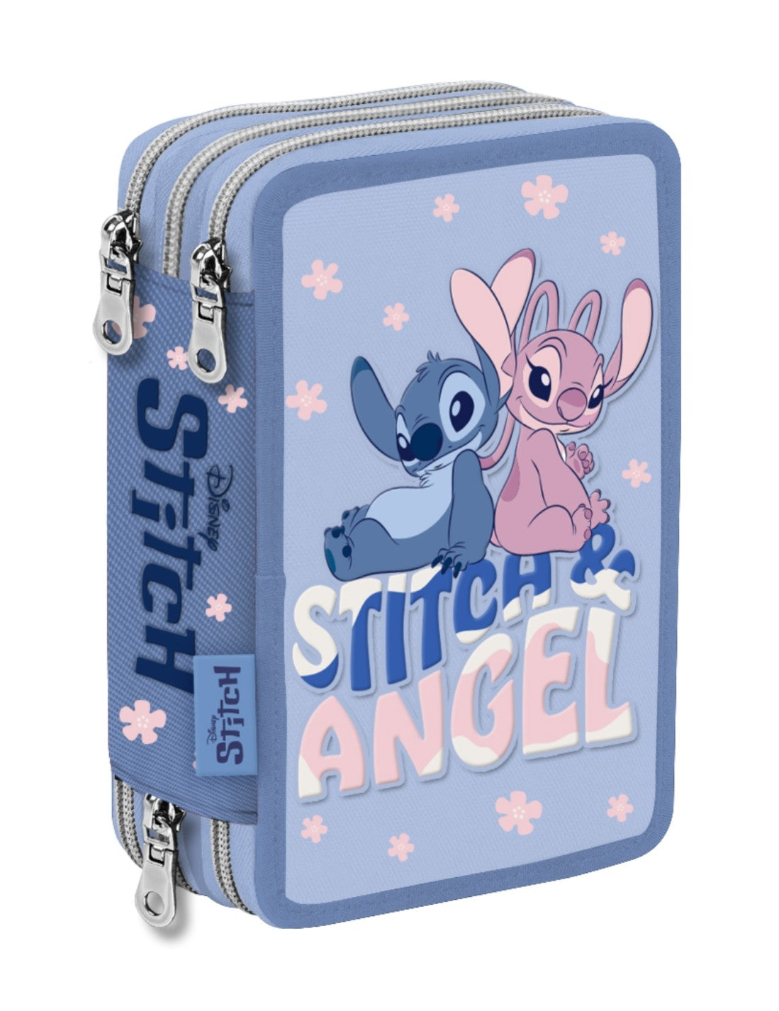 Astuccio Completo 3 Zip Disney Stitch E Angel