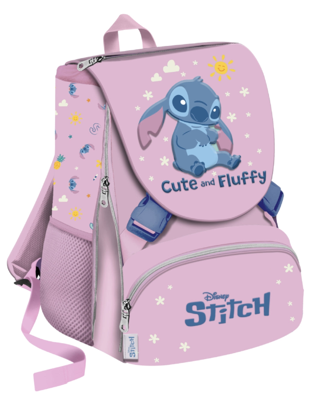 Zaino Scuola Estensibile Disney Stitch Rosa