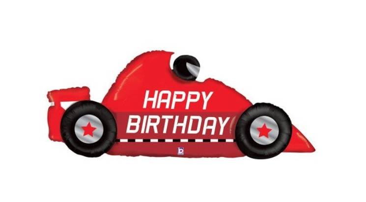 Palloncino Sagomato Macchina Happy Birthday 56" 142cm