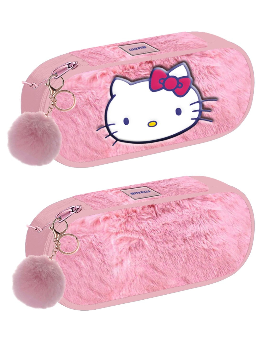 Astuccio Portapenne In Peluche Ovale Hello Kitty