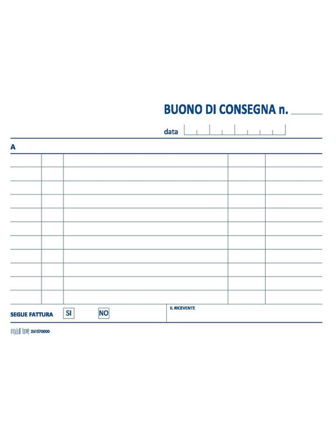 Blocco Buoni Consegna InTempo A 2 Copie 50ff A5