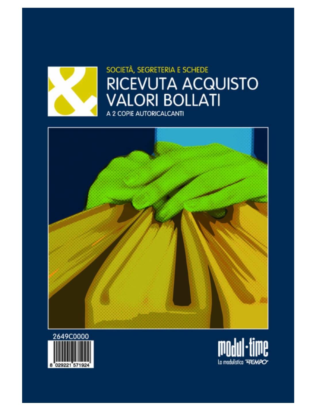 Blocco Ricevuta Acquisto Valori Bollati A 2 Copie Autoricalcanti 50f A5