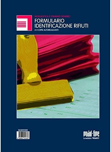 Formulario Identificazione Rifiuti 4 Copie Autoricalcanti