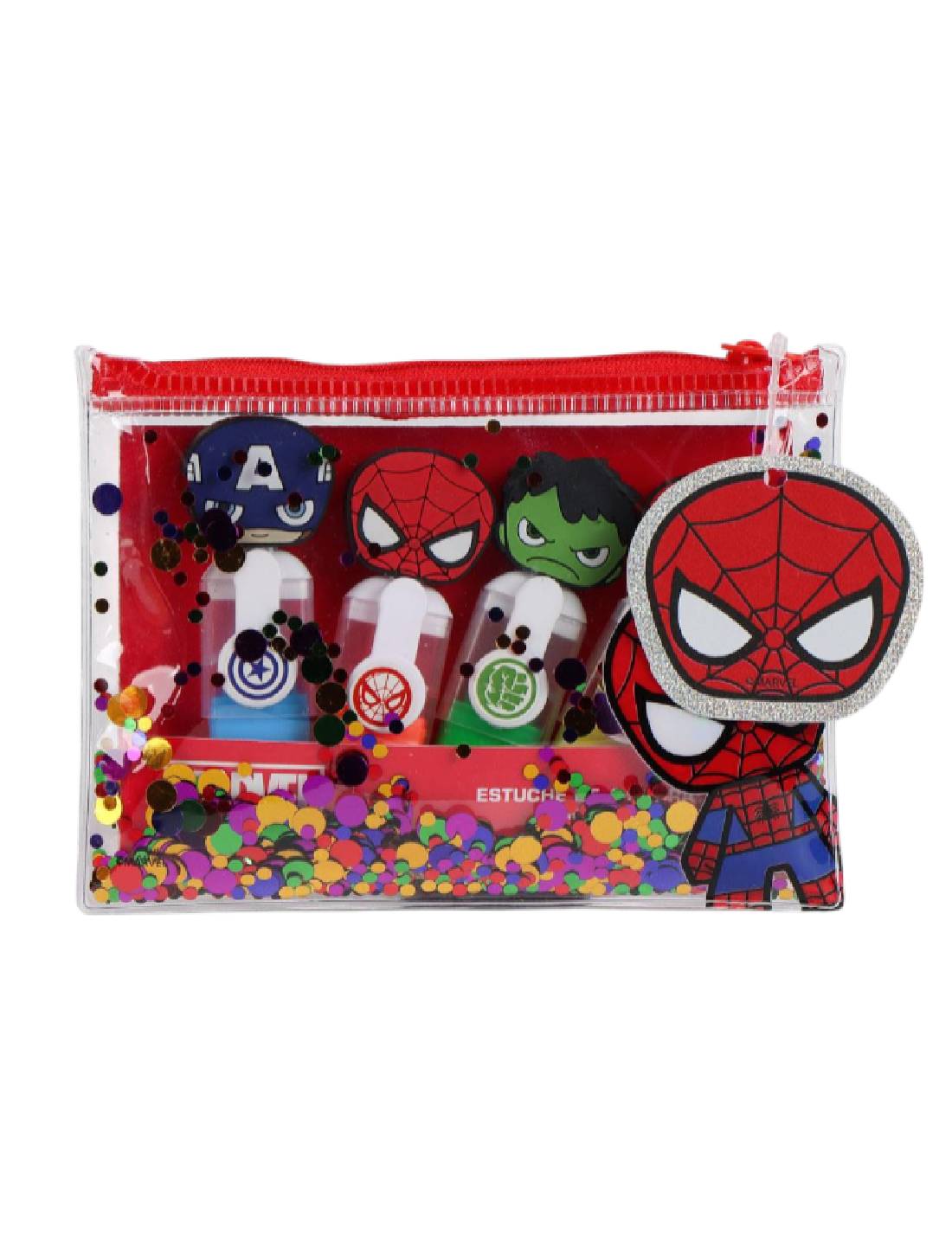 Set 4 Mini Evidenziatori Con Astuccio Marvel