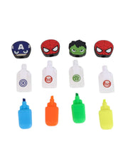 Set 4 Mini Evidenziatori Con Astuccio Marvel