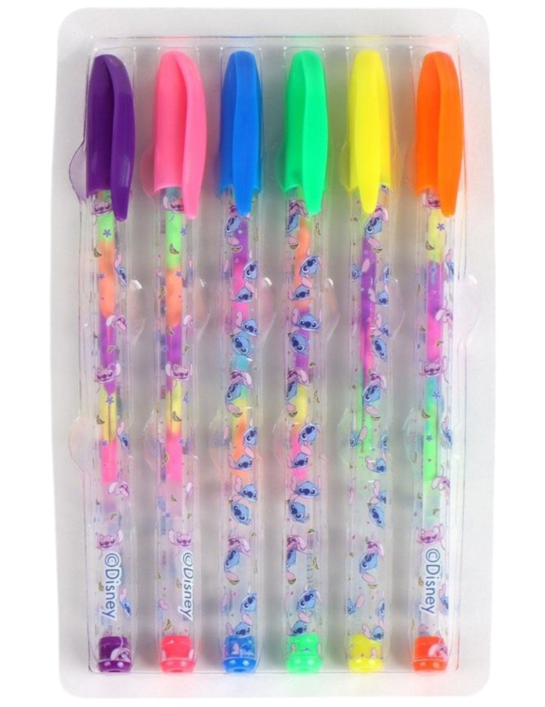 Set Penne Gel Colorate Con Astuccio Disney Stitch