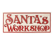 Insegna Natalizia Santa's Workshop