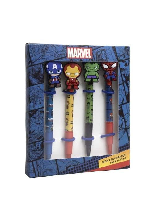 Penna A Scatto Marvel Avengers 4pz