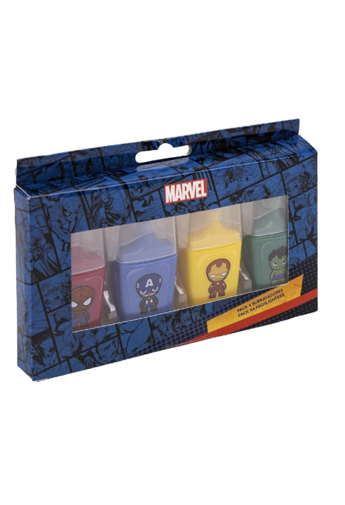 Set 4 Evidenziatori Marvel Avengers