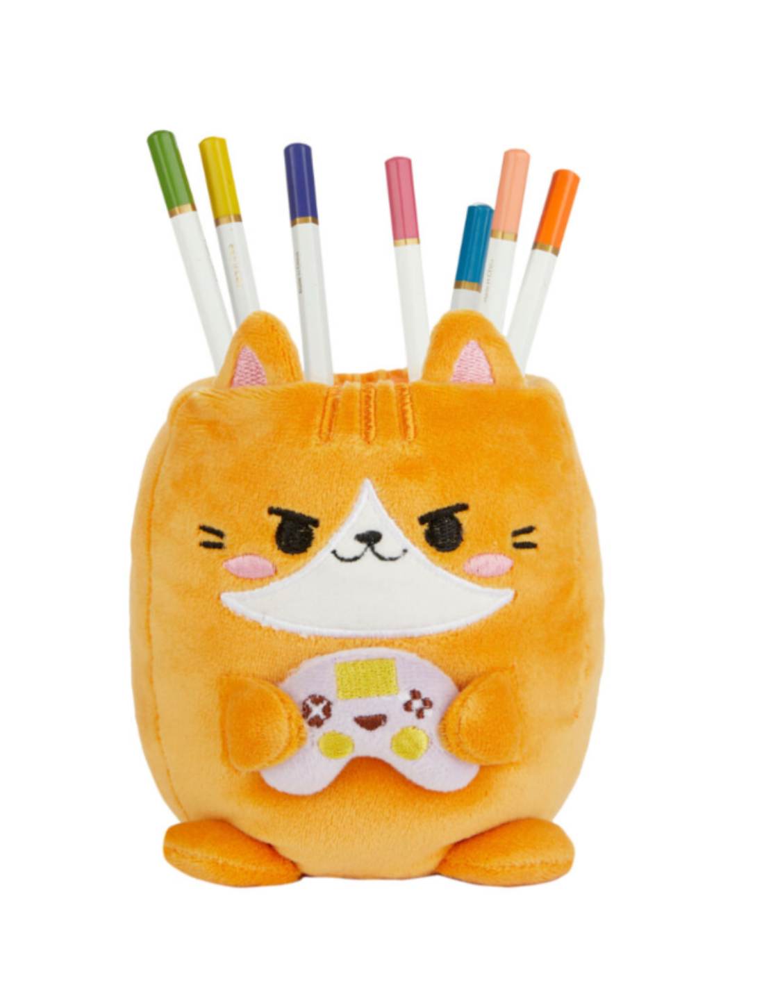 Portapenne In Peluche Gatto Fluffy Kawaii Gamer