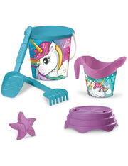 Set Da Spiaggia Secchiello Rastrello E Accessori Unicorno