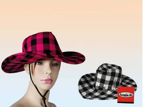 Cappello Cowboy Quadrettato - Accessori per Carnevale
