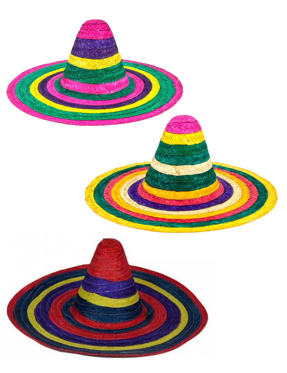 Cappello Di Carnevale Sombrero Colorato 50cm