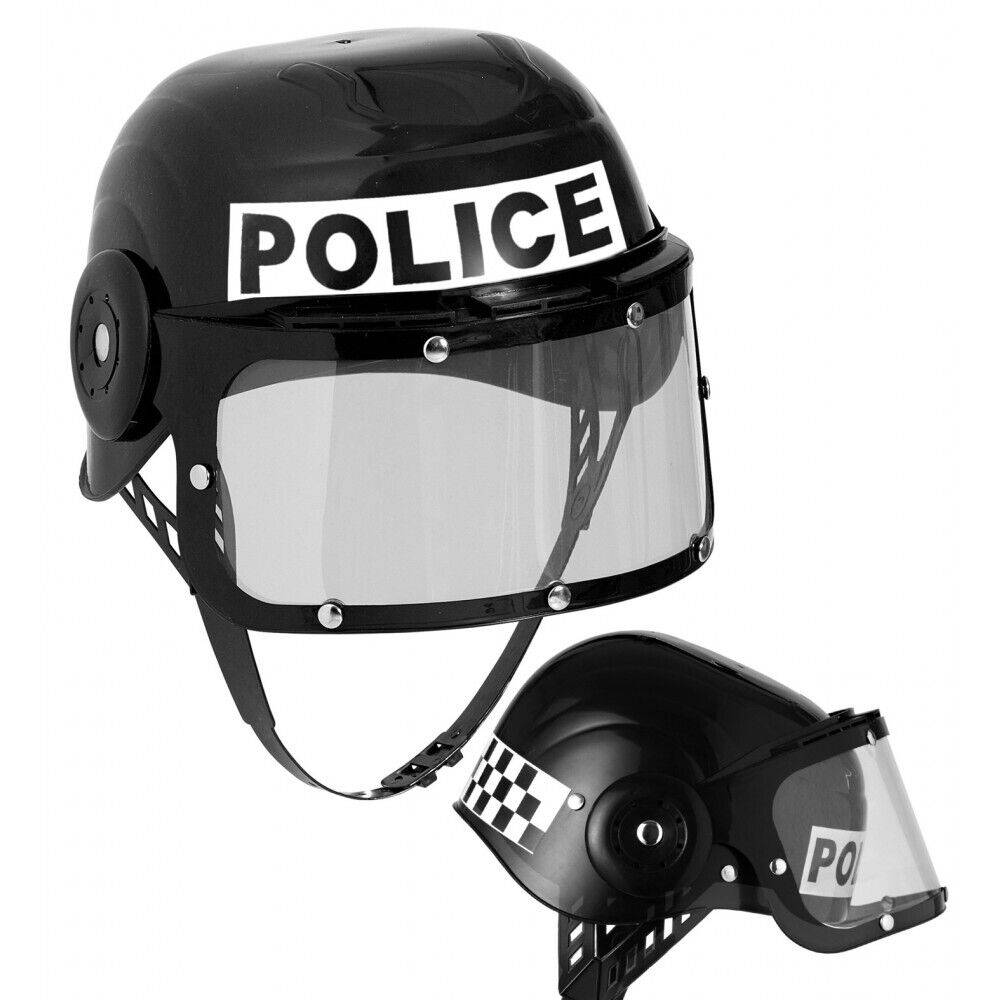 Elmo Polizia Antisommossa in Plastica Adulto Accessori Halloween E Carnevale