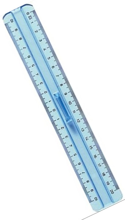 Righello In Plastica Doppio Decimetro Con Impugnatura 20cm