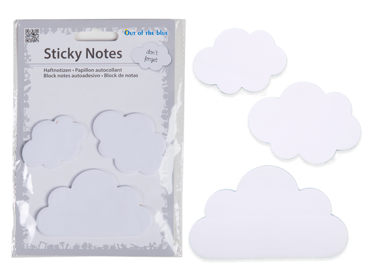 Bigliettini Adesivi Super Sticky A Forma Di Nuvola