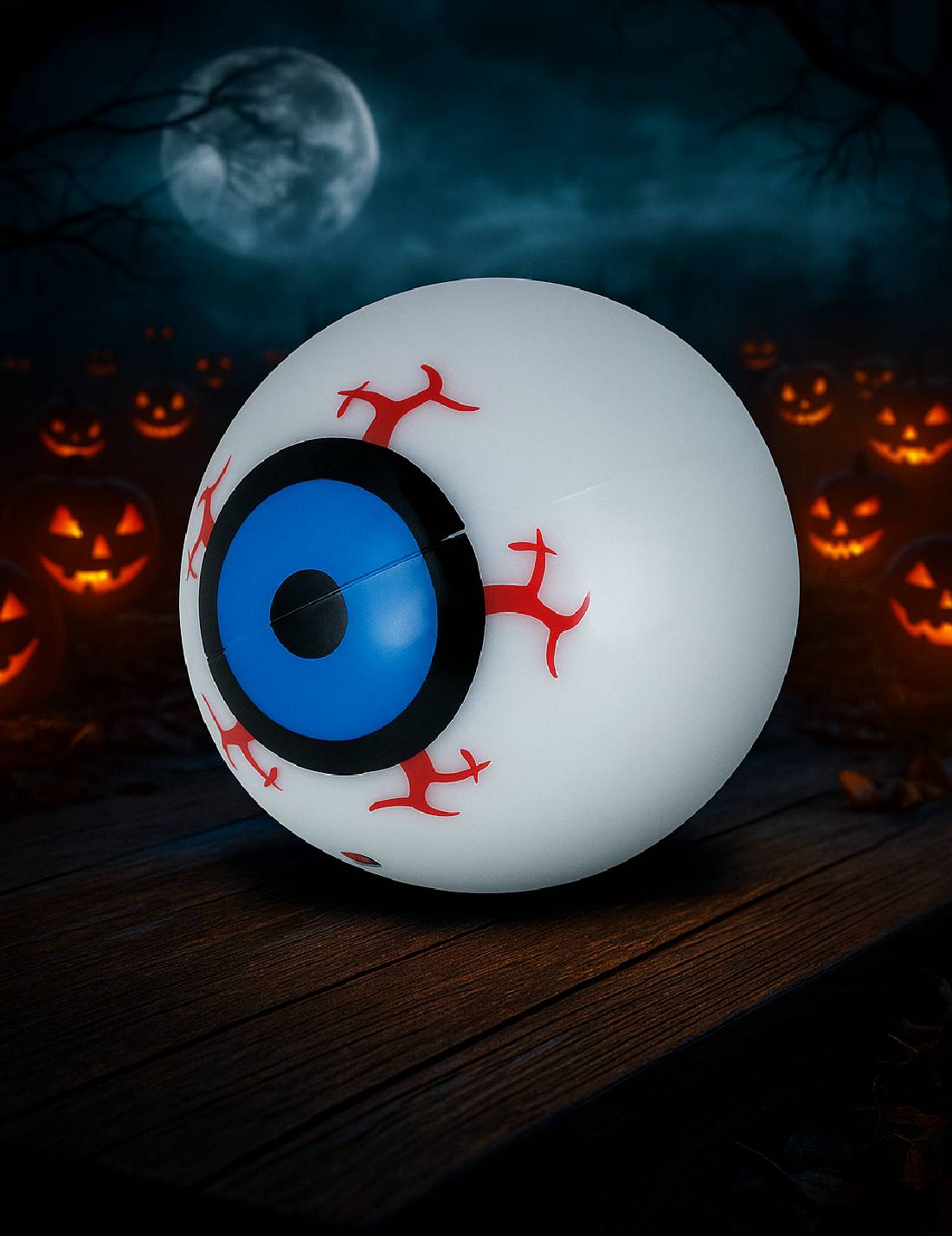 Palla Rimbalzante Di Halloween Occhio Con Luce LED
