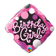 Palloncino Metalfoil Birthday Girl Rosa 18" 46cm