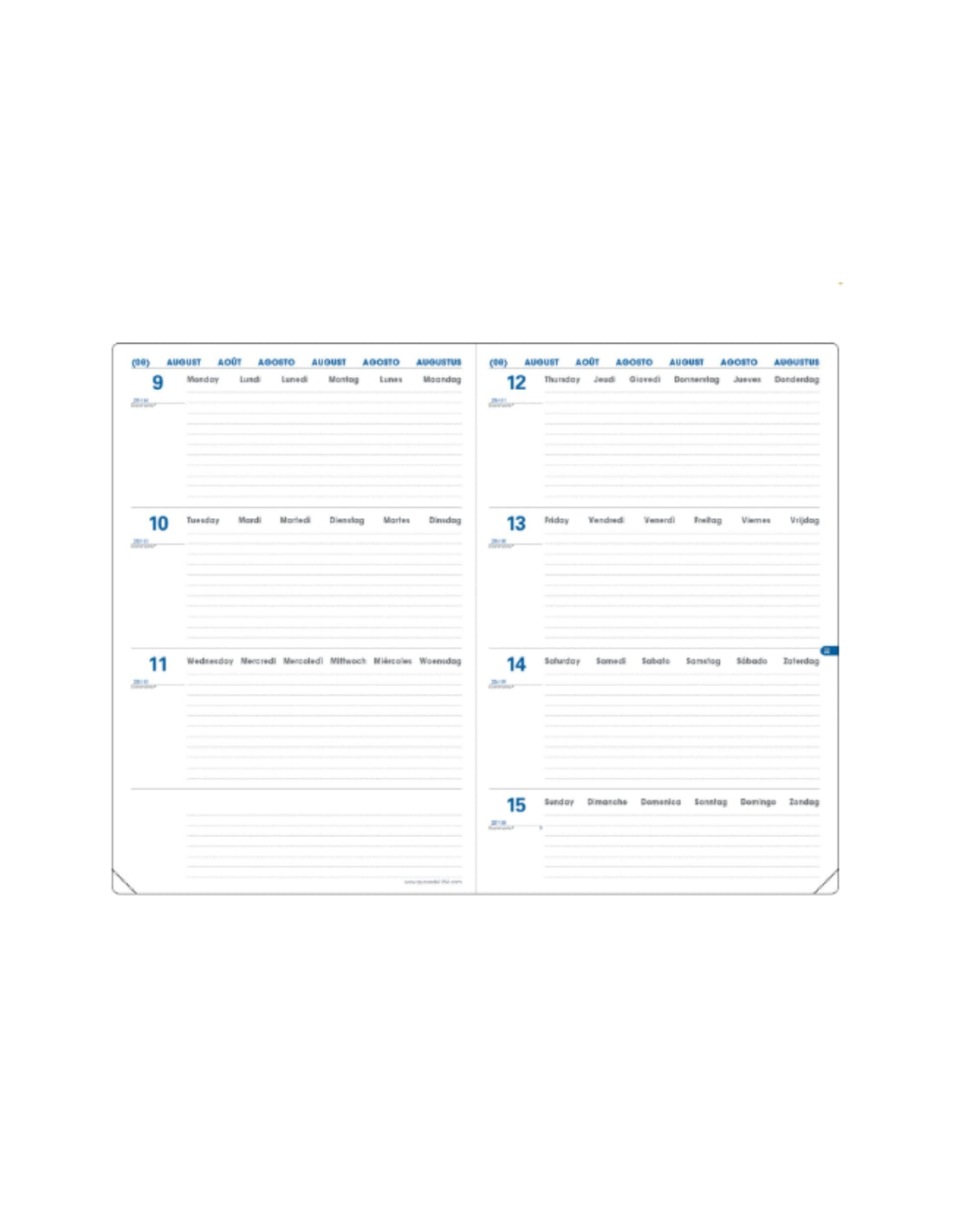 Agenda Settimanale 12 Mesi 2025 Quo Vadis Texthebdo Toscana Rossa 24cm