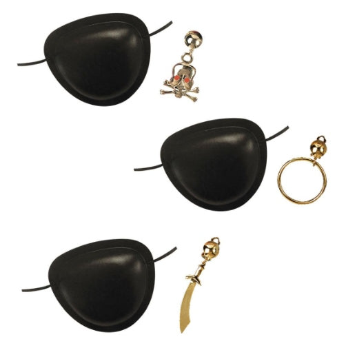 Costume Di Carnevale Benda e Orecchino Da Pirata