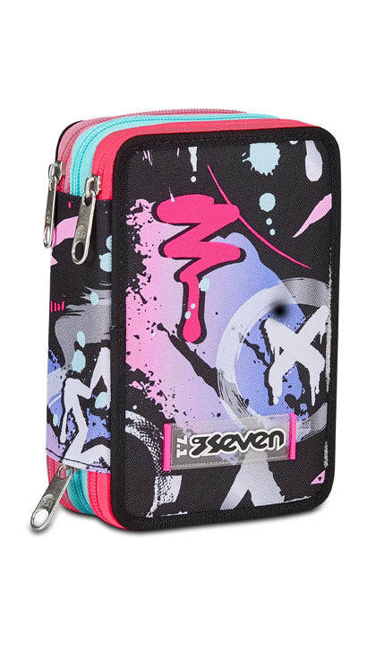 Astuccio Completo 3 Zip Seven Mark On Girl