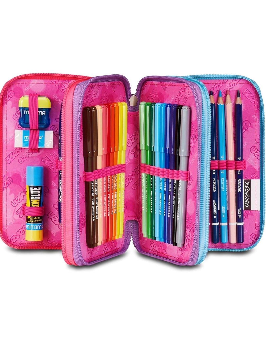 Astuccio Completo 3 Zip Seven Sprint Paint Girl