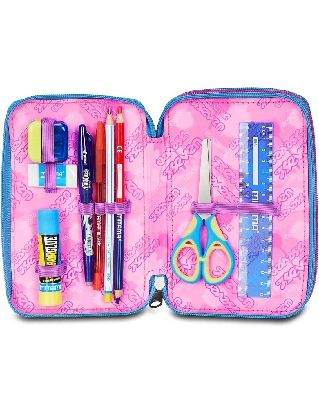 Astuccio Completo 3 Zip Seven Quick Graffiti Girl