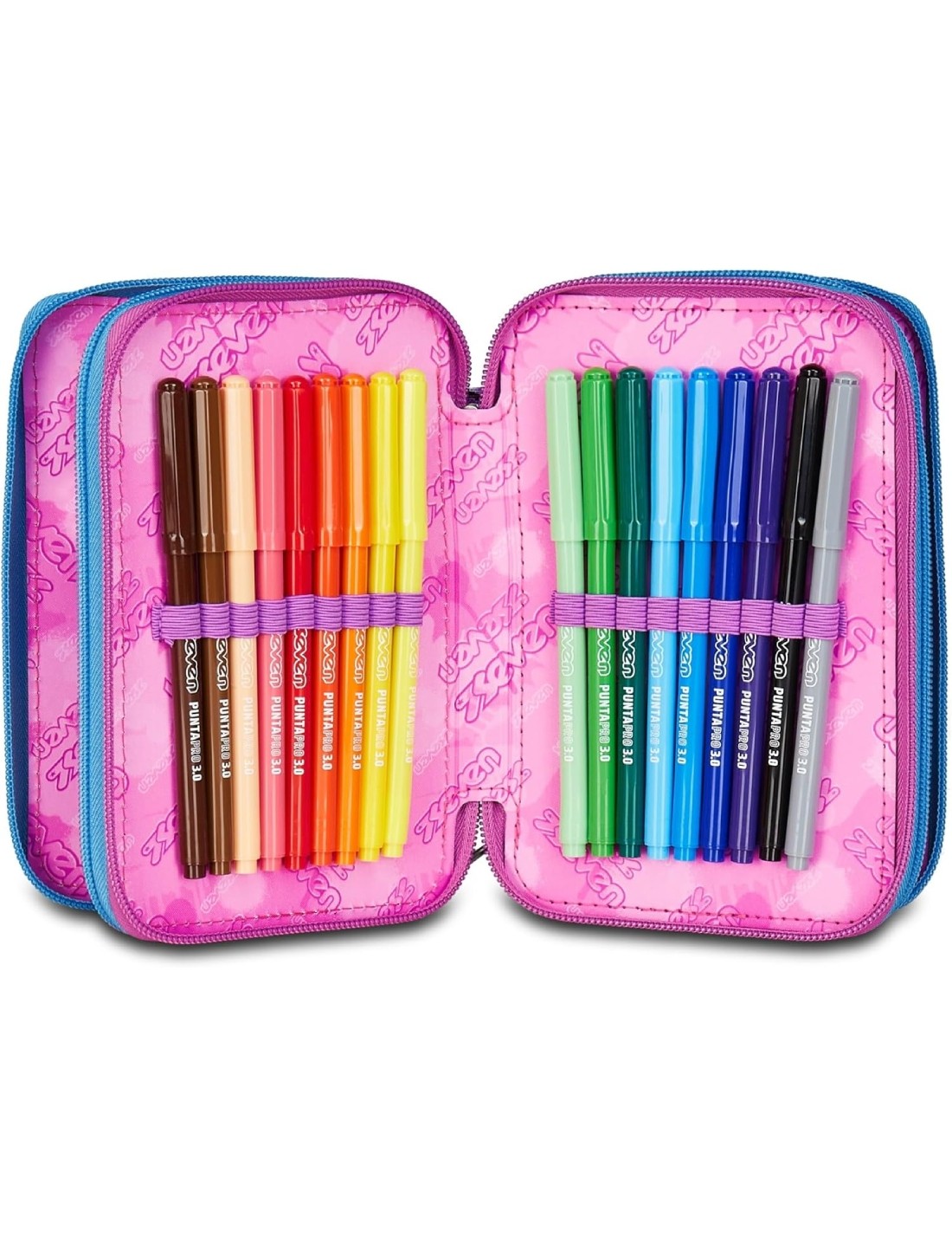 Astuccio Completo 3 Zip Seven Quick Graffiti Girl