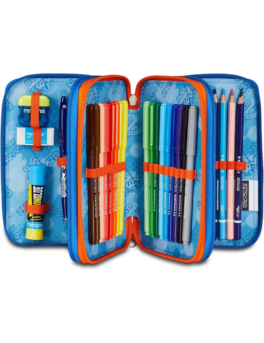 Astuccio Completo 3 Zip Seven Optical Shade Boy