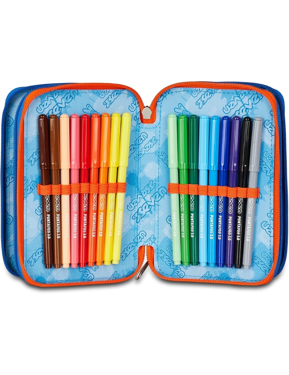 Astuccio Completo 3 Zip Seven Optical Shade Boy