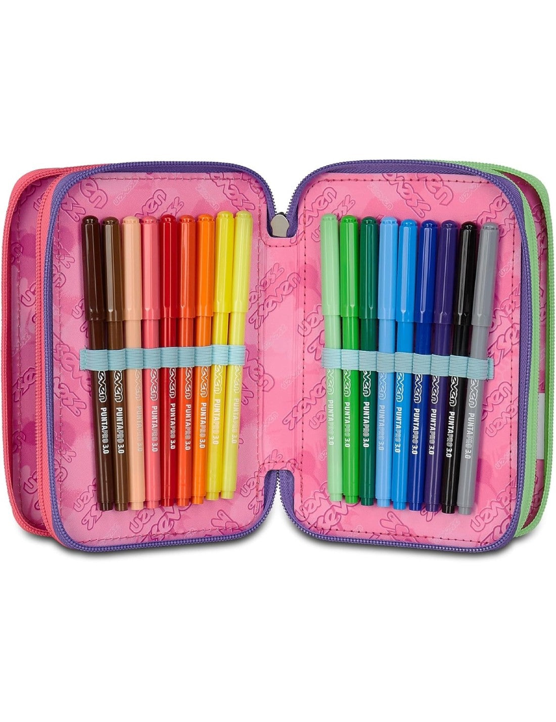 Astuccio Completo 3 Zip Seven Optical Shade Girl
