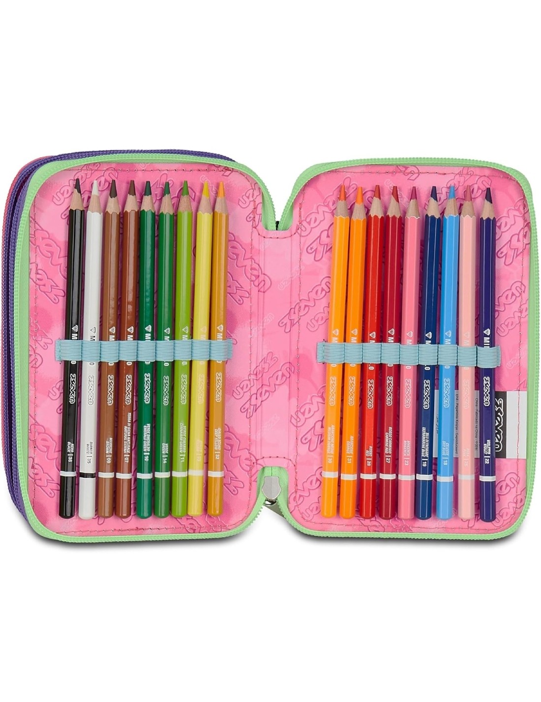 Astuccio Completo 3 Zip Seven Optical Shade Girl