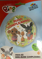 Palloncino Bing "Buon Compleanno" 18" 46cm