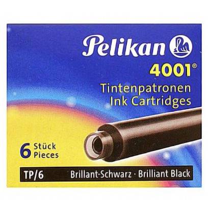 Cartuccia Universale Per Stilografica Pelikan Nero Brillante 6pz
