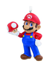 Addobbo Albero Di Natale In Resina Super Mario Bros Con Fungo 10cm