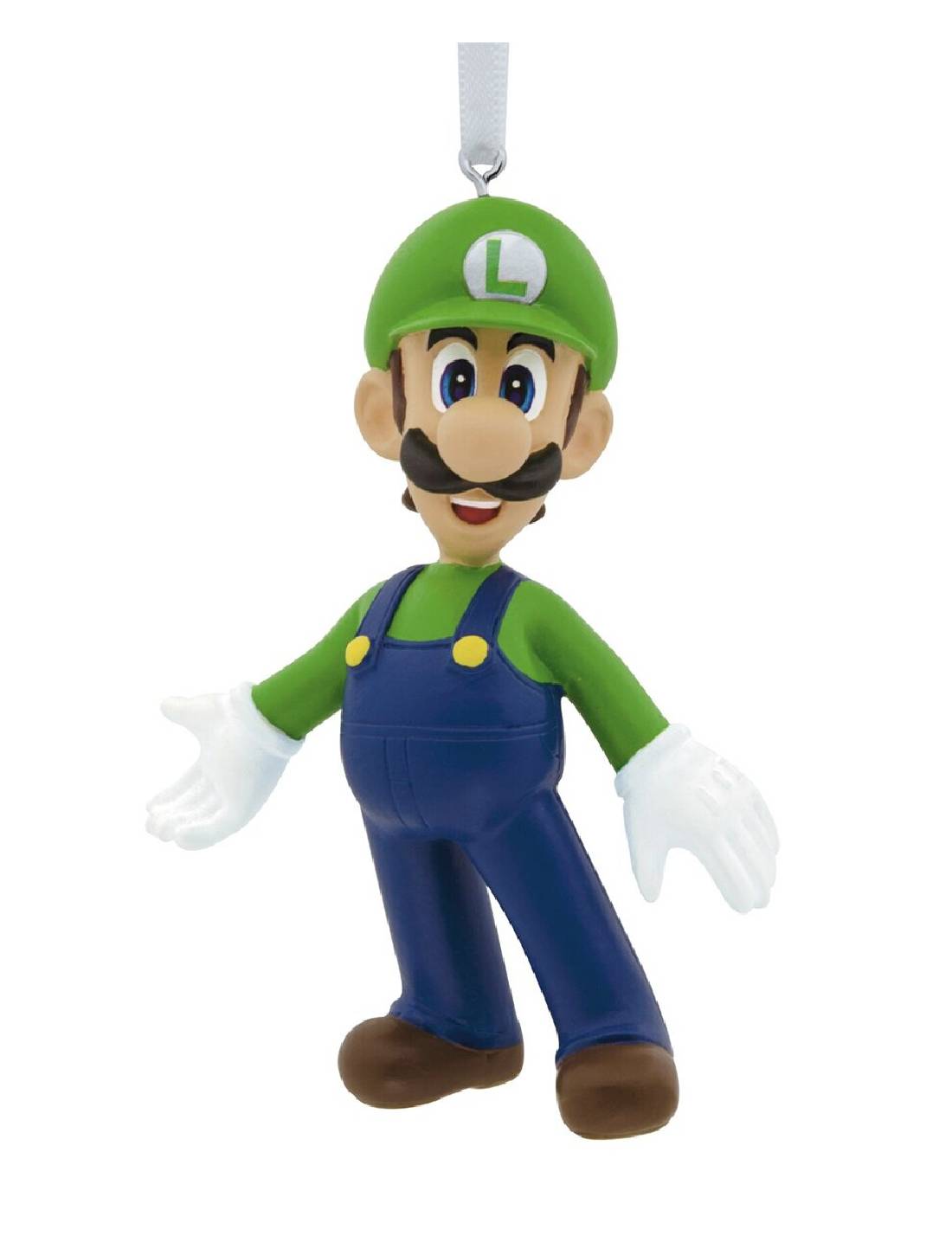Addobbo Albero Di Natale In Resina Super Mario Bros Luigi 10cm