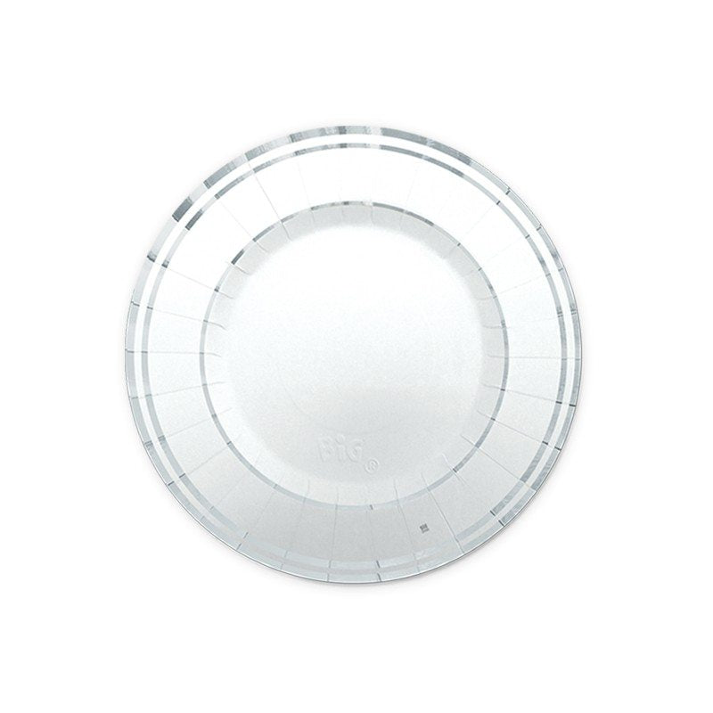 Piatti Da Dolce Bianco Dettagli Argento diam. 20cm 8pz.