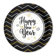 Piatti Di Carta Piani "Happy New Year" 18cm 8pz.