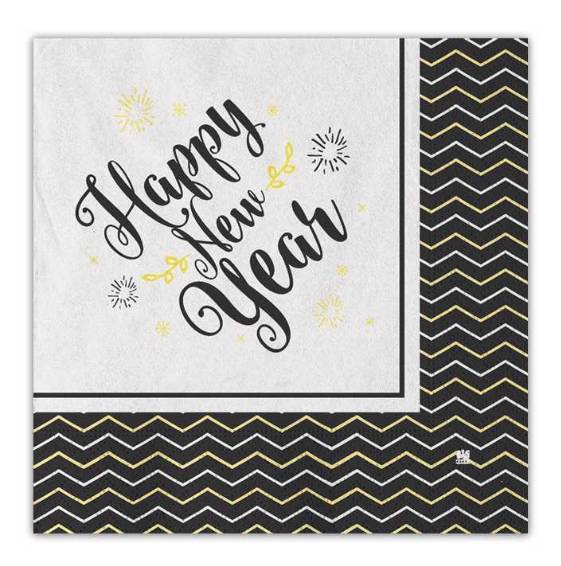 Tovaglioli Di Carta "Happy New Year" 33x33cm 20pz.